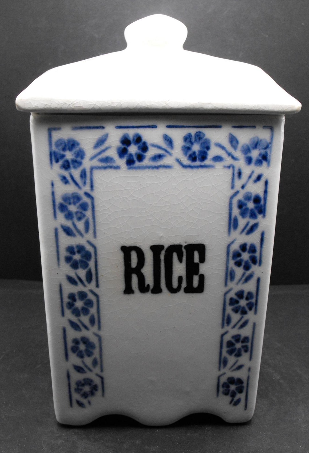 Pretty Rice Container Vintage Porcelain Rice Container - Etsy