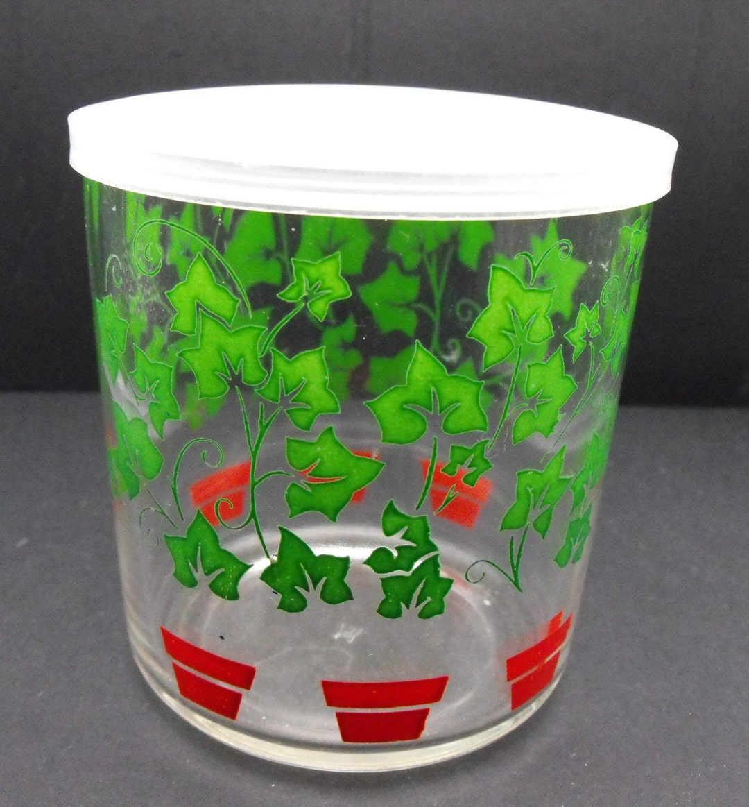 Sour Cream Glass Container With Lid Etsy