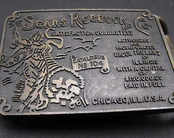 Gold Sears Rosebuck & Co. Belt Buckle