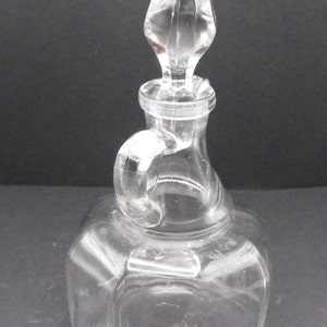 Vintage Clear Glass Cruet with Lid - Libbey Glass