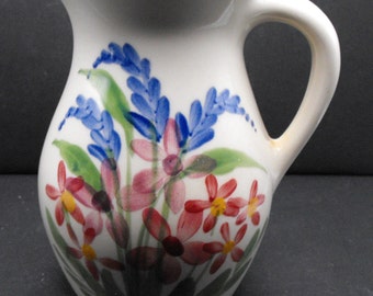 Vintage Emerson Creek Pottery Pitcher - Beautiful Floral Design