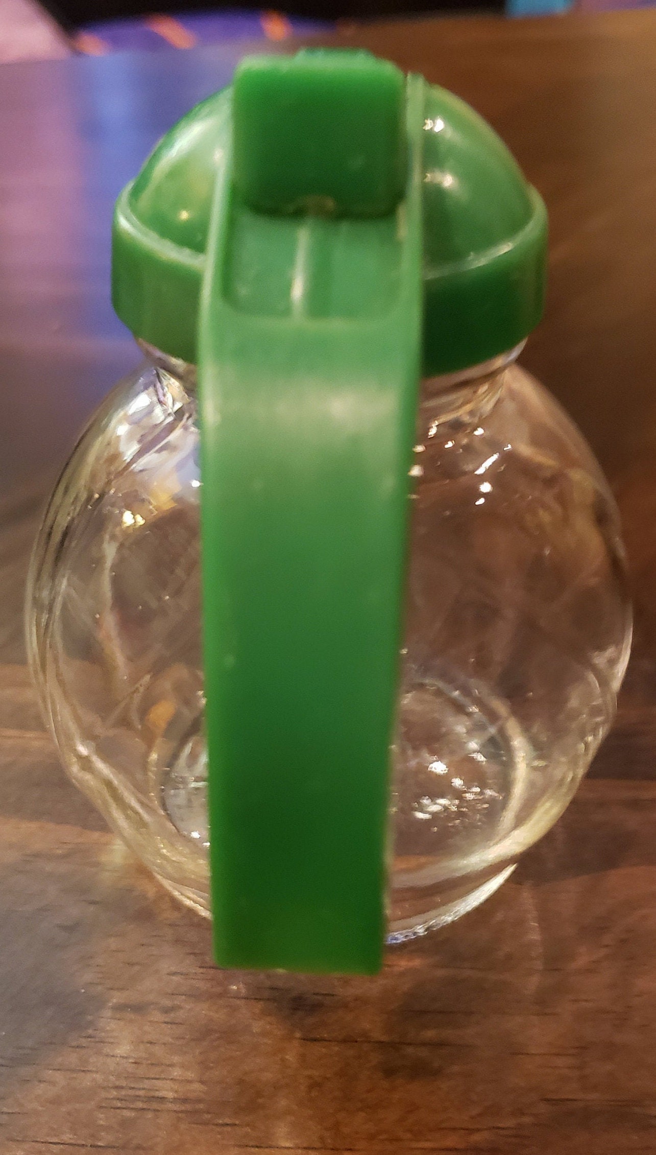 Syrup Dispenser With Green Plastic Lid Hazel Atlas Etsy