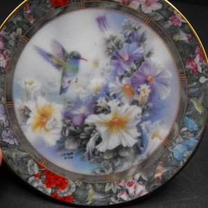 Vintage the Anna&#39;s Hummingbird by Lena Liu - Third Issue - Mini-plate collection - 1994