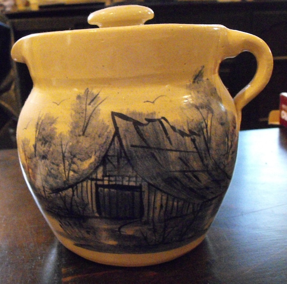 P.R. Storie Pottery Company Marshall TX Pitcher With Lid Etsy