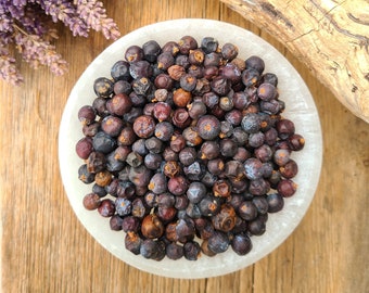JUNIPER BERRIES - Juniperus communis | 0.5, 1 oz bag, Natural, Dried