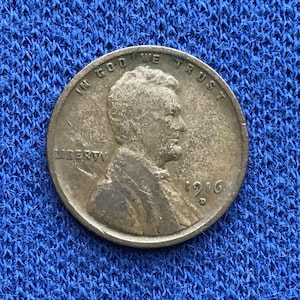 1916 D Lincoln Wheat Penny Old US Coins For Coin Collecting Antique Copper Pennies Rare Coins