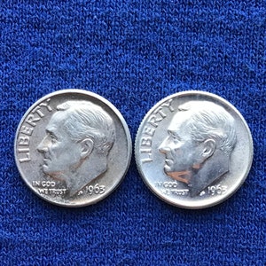 1963 D Roosevelt Silver Dimes Old US Coins for Coin Collecting 90 percent Silver