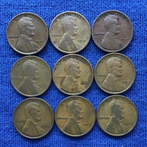 1917 P Lincoln Wheat Pennies US Coins Old Coins American Coins