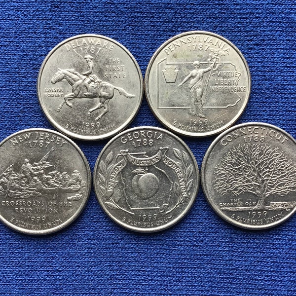 1999 D State Quarters Washington Quarter Old US Coins Uncirculated Coin Collecting Coins