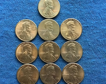 Lincoln About Uncirculated Pennies 1990 - 1999 Penny Coin Collecting US Old Coins Jewelry Supplies