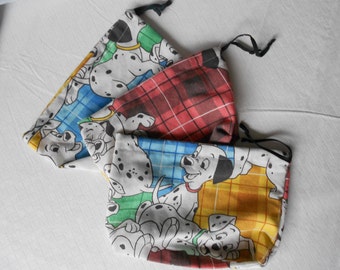 Medium 101 Dalmatians Drawstring Pouches