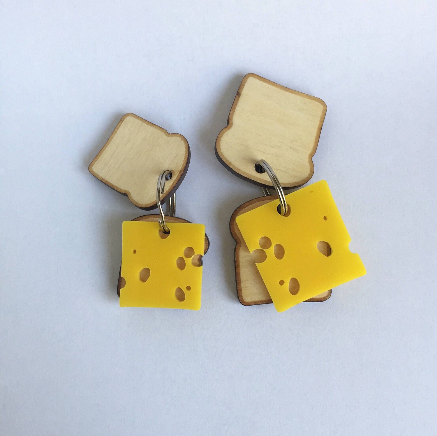 Grilled cheese Sandwich dog tag Toast Wood Pet ID Tag Etsy