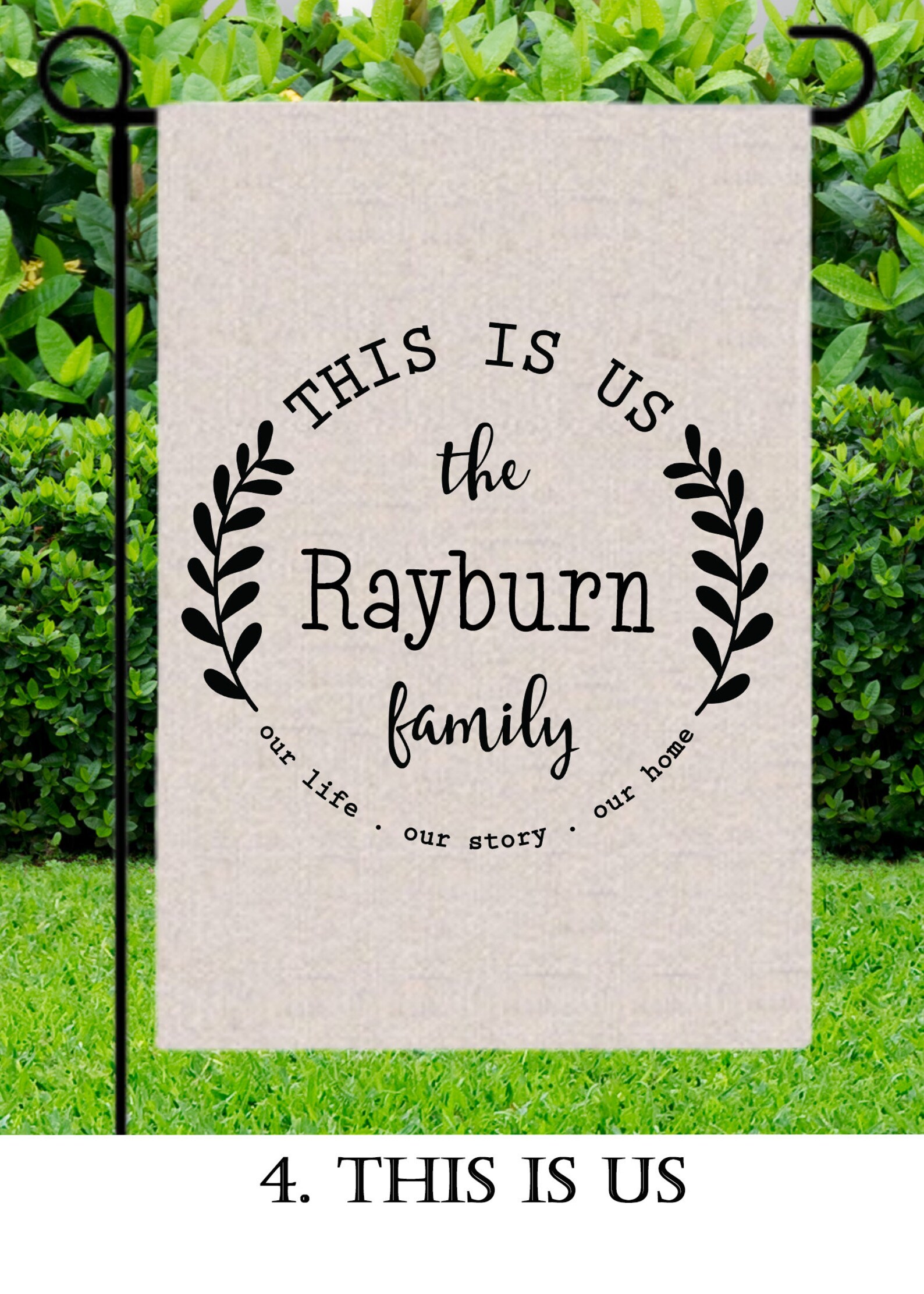Family Last Name Monogram Custom Made Personalized Garden Flag Yard ...