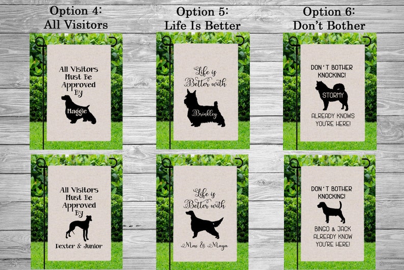Boykin Spaniel Briard Brittany Brussels Griffon Bull Terrier Personalized Dog Garden Flag Yard Decoration Memorial Gift Funny Pet Gift image 3