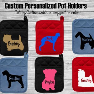 West Highland White Terrier - Whippet - Wire Fox Terrier - Wirehaired Pointing Griffon - Yorkie Poo Yorkshire Terrier Pot Holder - Oven Mitt