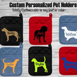 Dogo Argentino Dogue de Bordeaux English Cocker Spaniel English Coonhound English Foxhound English Setter Personalized Pot Holder Oven Mitt