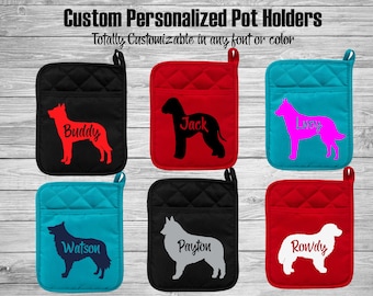 Beauceron - Bedlington Terrier - Belgian Malinois - Belgian Shepherd - Tervuren - Bernese Mountain Dog Personalized Pot Holder - Oven Mitt