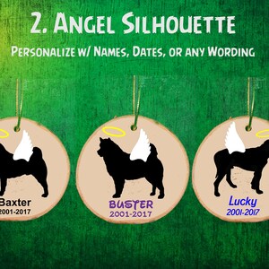 Custom Dog Ornament - Personalized Acrylic Hanging Decor (Angel On Moon)