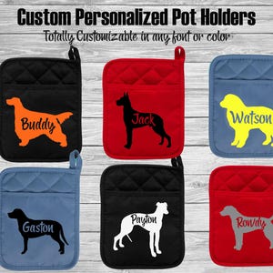 Gordon Setter Great Dane Great Pyrenees Greater Swiss Mountain Dog Greyhound Harrier Custom Personalized Pot Holder Oven Mitt Breeder Gift