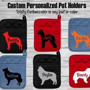 Beauceron - Bedlington Terrier - Belgian Malinois - Belgian Shepherd - Tervuren - Bernese Mountain Dog Personalized Pot Holder - Oven Mitt