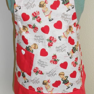Child&#39;s Valentine&#39;s Day Vintage Print Apron (matching adult apron available)