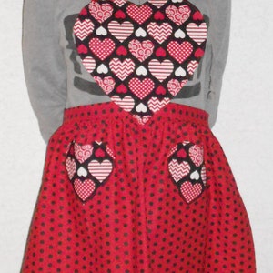 Child&#39;s Valentine&#39;s Day Hearts Apron (matching adult apron also available)