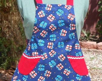 Child'sPatriotic Flip-Flop Apron (matching adult apron also available)