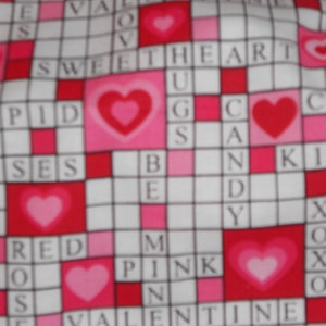 Child's Valentine's Day Crossword Apron matching adult apron also available image 2