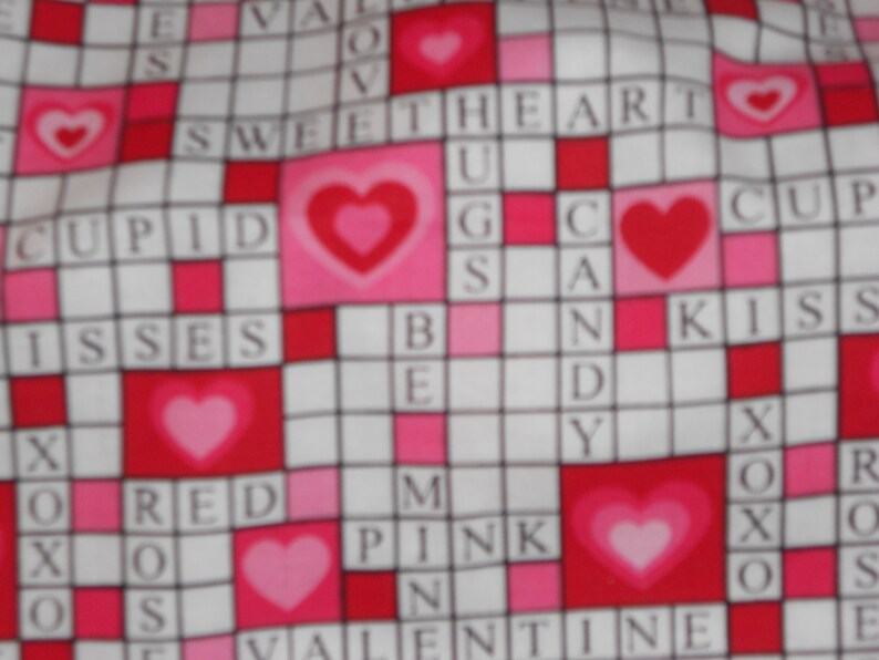 Child's Valentine's Day Crossword Apron matching adult apron also available image 2