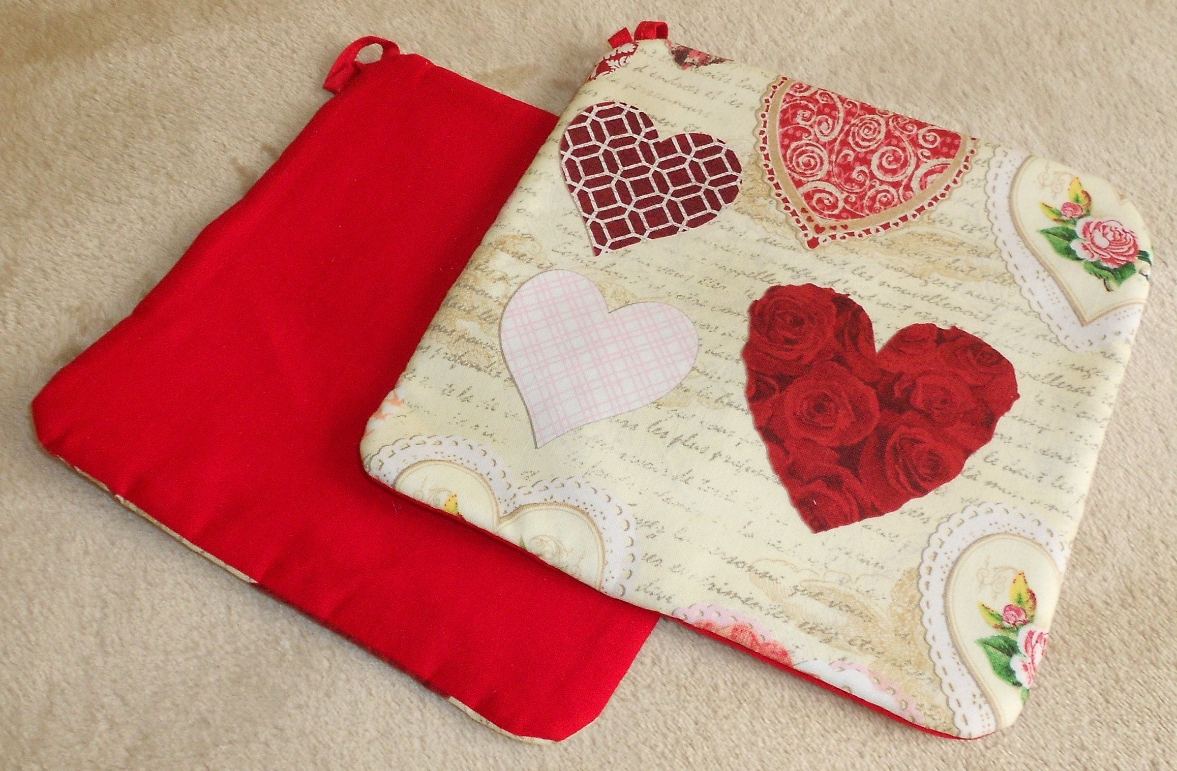 Variety of Valentine's Day Potholders Etsy New Zealand