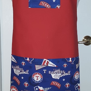 Texas Rangers Baseball Apron