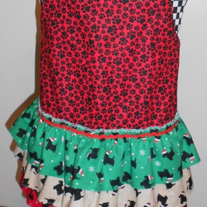 Child&#39;s Christmas Doggies Apron (matching adult apron also available)