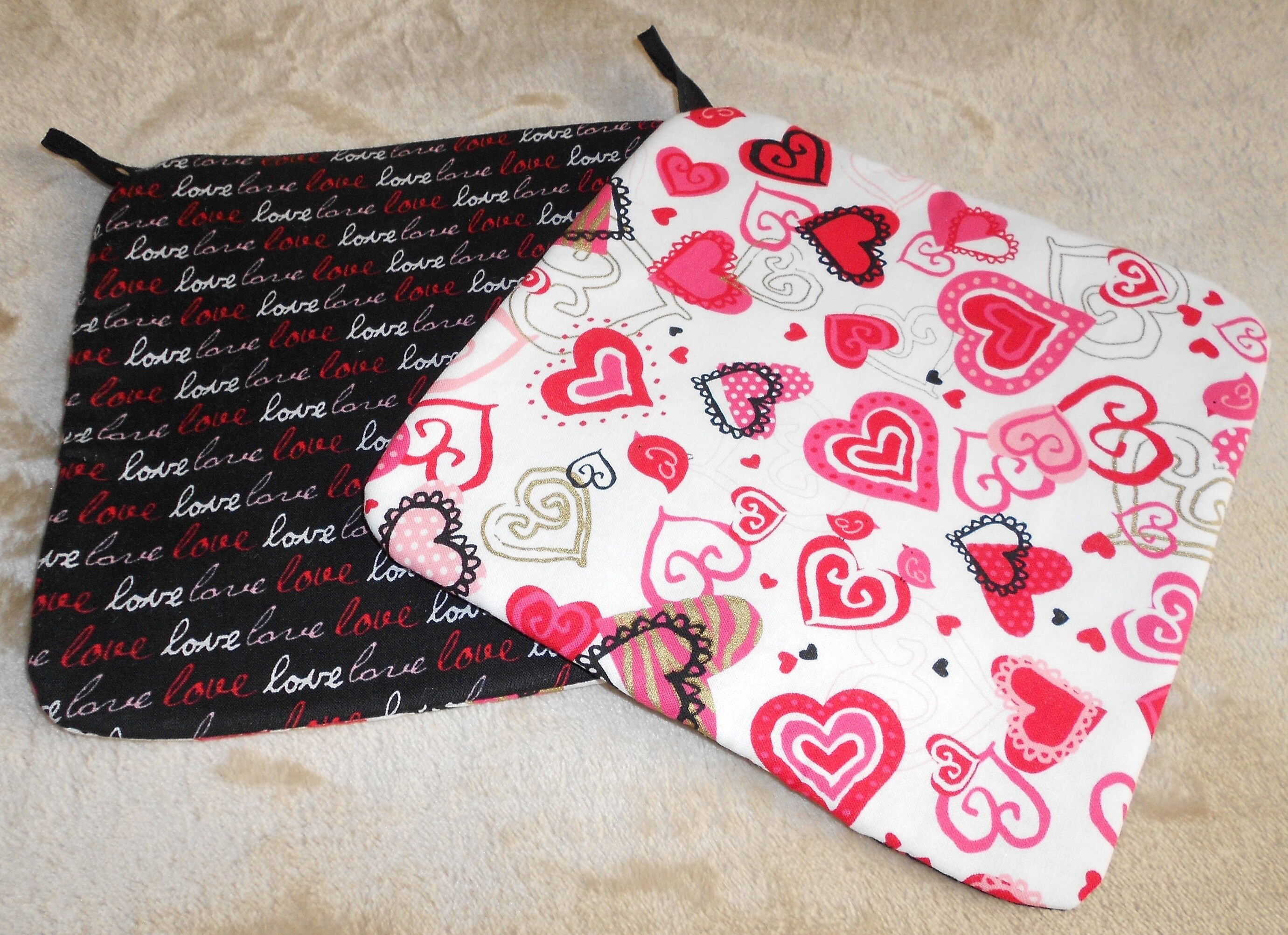 Variety of Valentine's Day Potholders Etsy