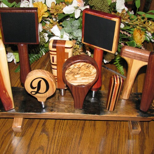 Oak Whiskey Barrel Stave 10 Beer Tap Handle Display Stand - Etsy
