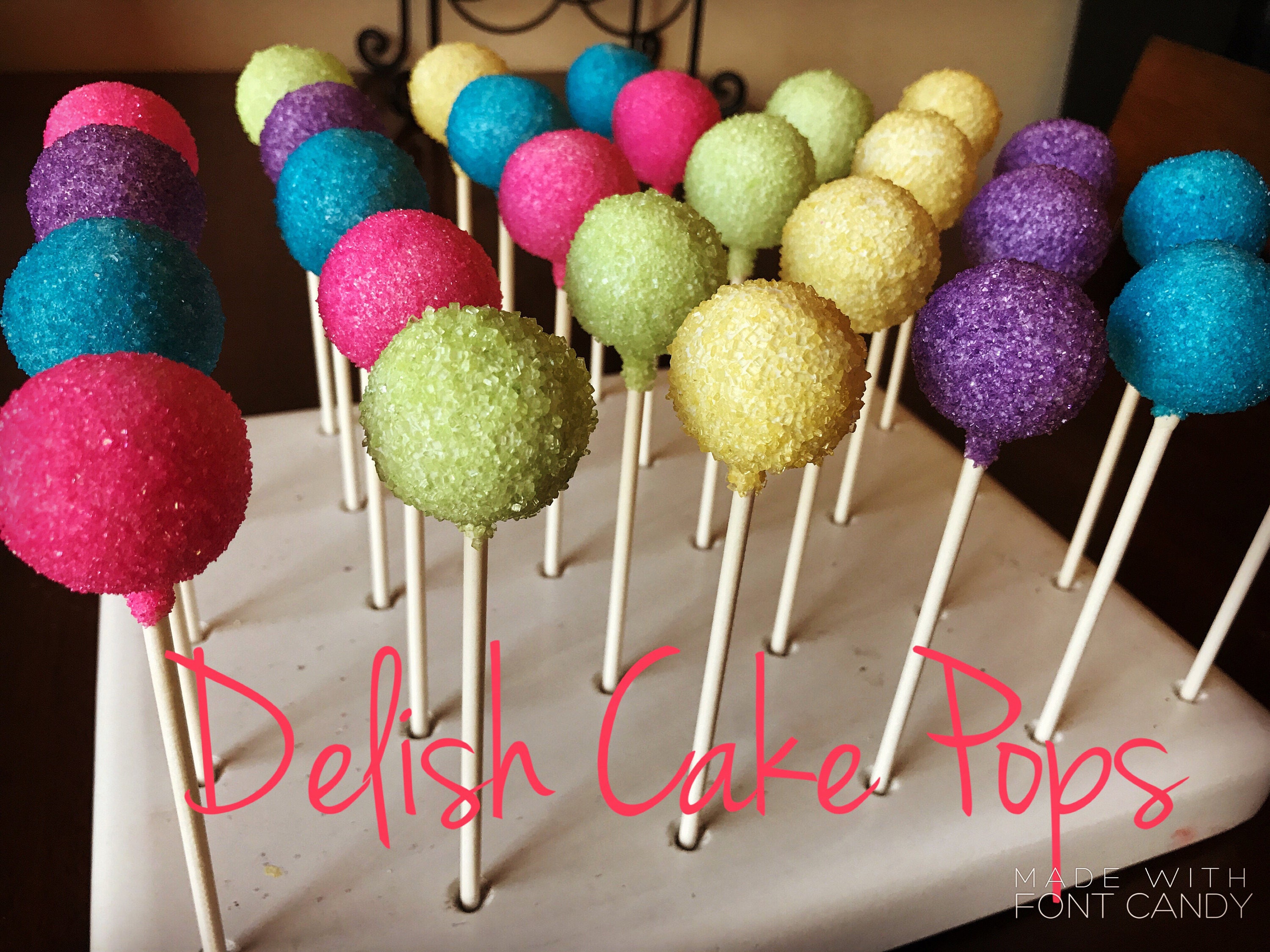 Colored Cake Pops Covered in Sanding Sugar Etsy UK