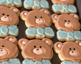 One Dozen Bear Baby Shower Cookies