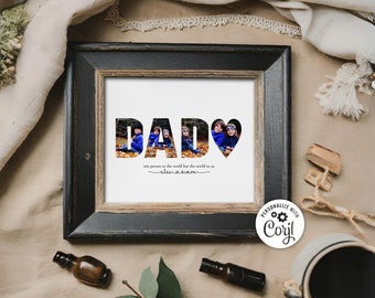 DAD Editable Photo Collage | DIY Personalized Gift for Dad | Last Minute Father's Day Gift