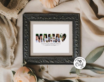 Editable MAMA Photo Collage | Personalized Mother's Day Gift for Mom