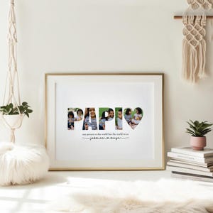 Plantilla de collage de fotos Papi / Recuerdo editable con texto para el abuelo / Regalo personalizado para él