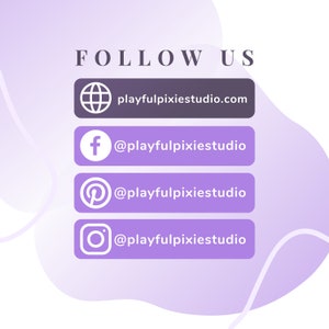 Follow Playful Pixie Studio on socials