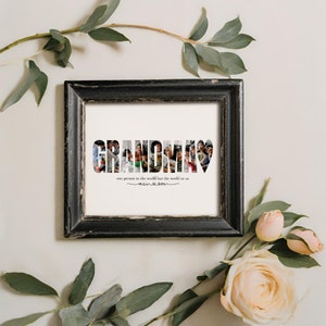 Edit Yourself GRANDMA Photo Collage | Custom Gifts for Grandma | Personalized Gift Under 20