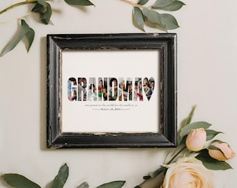 Edit Yourself GRANDMA Photo Collage | Custom Gifts for Grandma | Personalized Gift Under 20