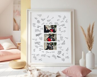 Editable Graduation Photo Collage Template | Custom Grad Keepsake Art for Graduate