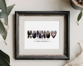 NONNO Editable Photo Collage | Digital Word Collage | Personalized Father's Day Gift for Dad
