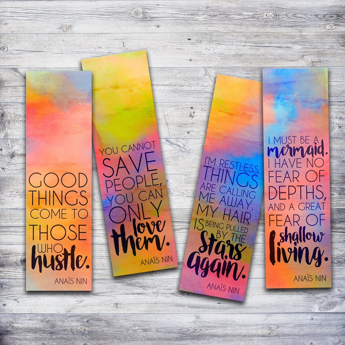 Inspirational Quote Printable Bookmarks Anais Nin Quote Book | Etsy