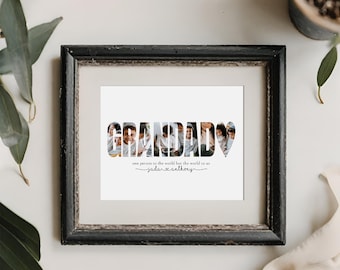 Grandad Photo Collage Template | Personalized Father's Day Gift for Dad