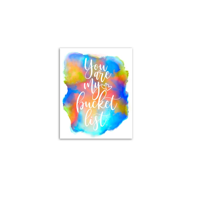 Printable Rainbow Art You Are My Bucket List Bedroom Art ...