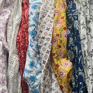 Large Square Block Printed Kerchiefs
