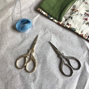 Vintage Style Engraved Embroidery Scissors
