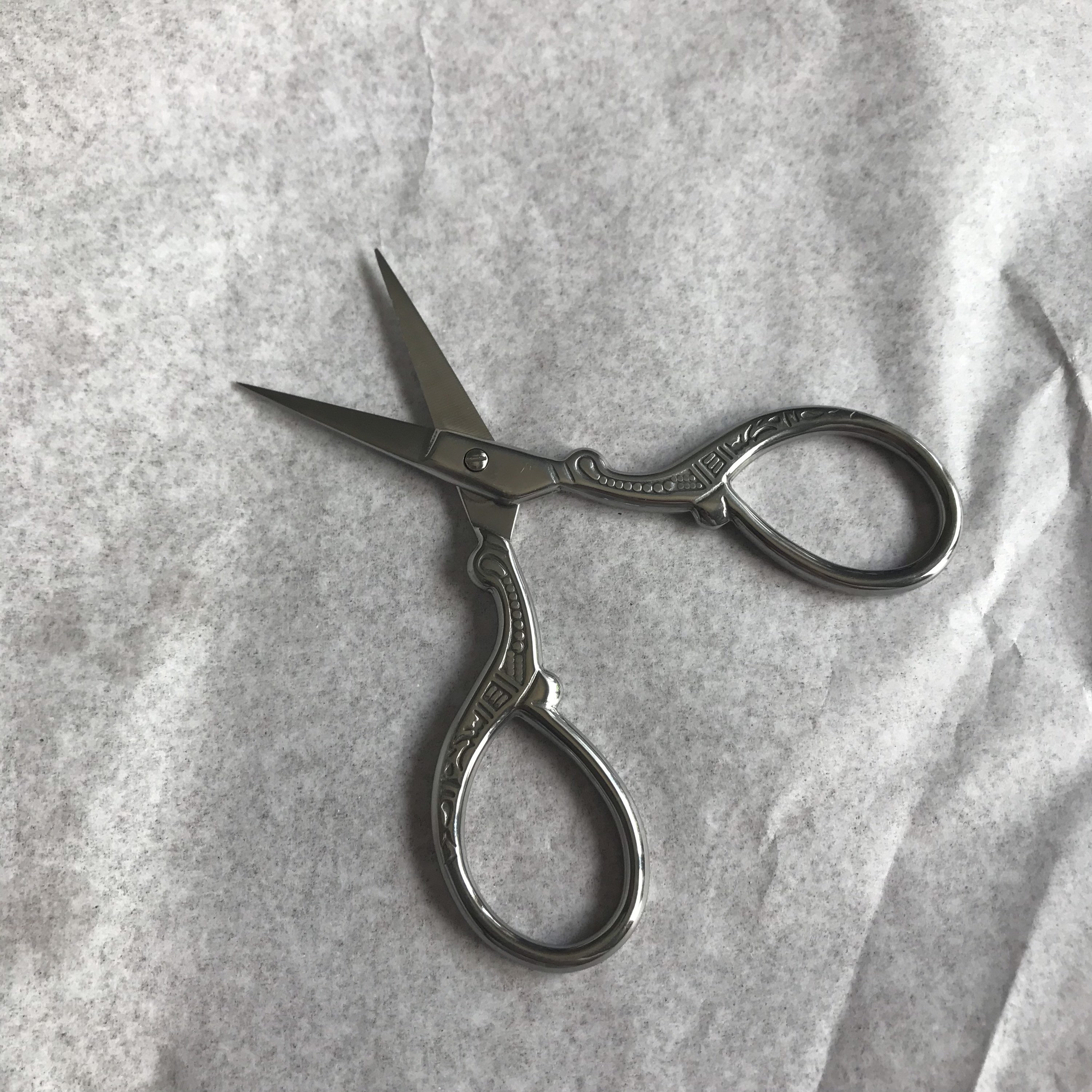Vintage Style Engraved Embroidery Scissors - Etsy